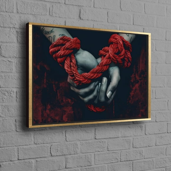 Modern Bohemian Wall Art Canvas Perfect for Christmas or Valentine's Day Gift Representing Love and Home Decor