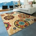 thumbnail image 5 of Orian Rugs IndoorOutdoor Medallion Tatro White Area Rug 3'-10" x 5'-5", 5 of 5