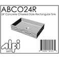 thumbnail image 6 of ALFI brand ABCO24R 24" Solid Concrete Chiseled Style Above Mount Vessel Sink, 6 of 7