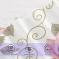 thumbnail image 4 of Pink Flower Cotton Towel Set 2 Piece, 1 Bath Towels 1 Washcloth, Soft Fast Dry Super Absorbent Face Hand Towel for Bathroom Hotel Gym Spa and Beach, 4 of 7