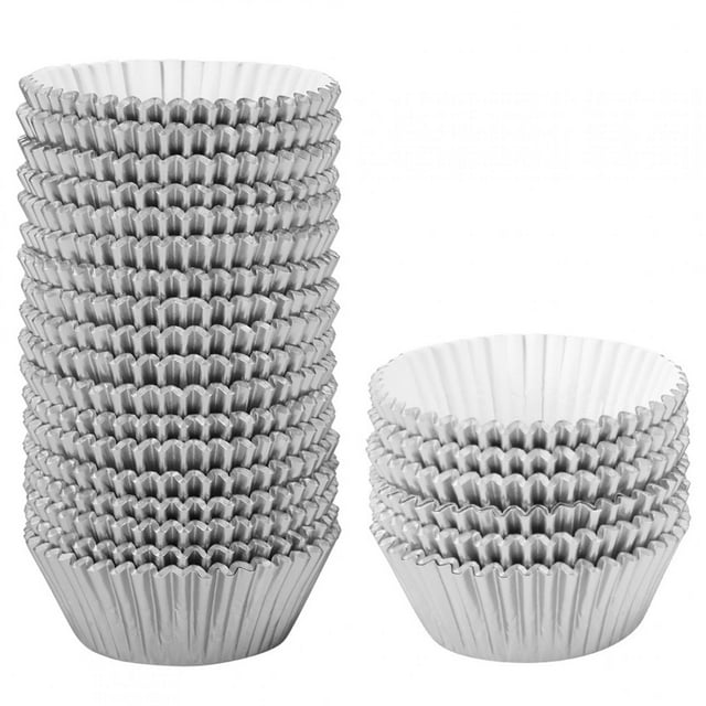 500PCS Cupcake Wrapper Baking Cake Oven Liners Tasteless Oilproof Tools Case with Cases for Cake Cup Paper Cup Aluminum Foil Rectangular Cake Pans