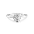 thumbnail image 3 of 1 Carat IGI Certified Oval Shape Lab Grown Diamond Engagement Ring | 14K White Gold | Mystic Secret Halo Lab Diamond Ring | FG-VS1-VS2 Quality Friendly Diamonds, 3 of 4