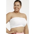 thumbnail image 3 of 3 Pc Womens Plus Size Tube Top Bra Strapless Bandeau One Size Fits Most White, 3 of 5