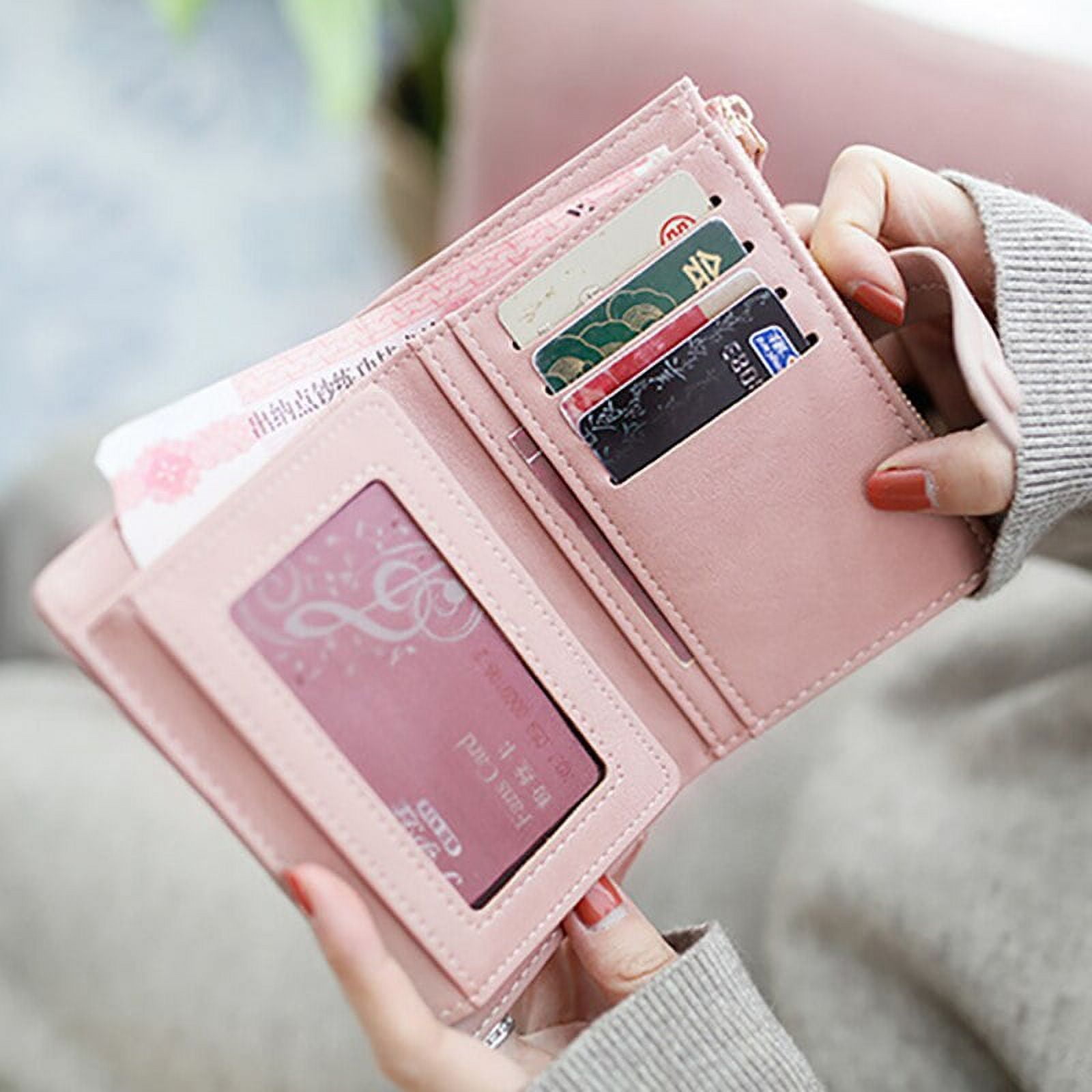 CoCopeaunts Wallets For Women Kawaii Cute Wallet Luxury Designer Lady  Wallet Pink Purse Womens Wallet Small Women Leather Wallet Coin Purse