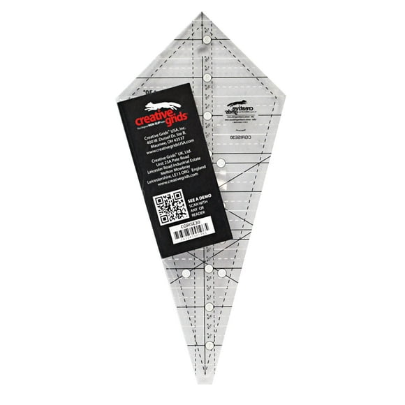 Creative Grids Starburst 30 Degree Triangle Quilt 9-1/2in Ruler - CGRISE30