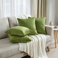 thumbnail image 2 of Home Soft Things Pleated Velvet 4 Piece Throw Pillow Cover Set - Avocado - 20" x 20", 2 of 6