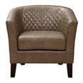 thumbnail image 2 of PRI Chaise d'Appoint en Simili Cuir Marron, 2 of 3