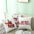 thumbnail image 3 of Christmas Pillow Covers 18x18, Cartoon Print Christmas Winter Holiday Rustic Farmhouse Decor Throw Cushion Case for Home Couch, 3 of 6