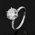 thumbnail image 2 of solitaire jewels 2CT Round Moissanite Hidden Halo Engagement Ring For Women, 14K Yellow Gold, 2 of 6
