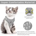 thumbnail image 3 of GFDYREE Cat Vest Harness and Small Dog Vest Harness for Walking, All Weather Mesh Harness, Cat Vest Harness with Reflective Strap, Step in Adjustable Harness for Small Cats (Gray, XS), 3 of 7