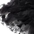 thumbnail image 4 of SWSMCLT Women's Elastic Waist Tea-length Layered Butterfly High Waisted Floral Tulle Midi Skirt Pleated Summer Floral A-line Tutu Mesh Formal Prom Party Skirts Black Small-X-Large, 4 of 5