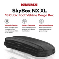 thumbnail image 3 of Yakima SkyBox NX 18 Cu Ft General Travel Vehicle Rooftop Cargo Hard Shell Carrier Box, 3 of 12