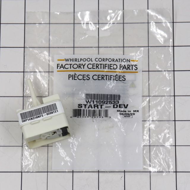 New OEM Whirlpool Refrigerator Compressor Start Relay - Replaces Part # W10798748 & W11092533-940341