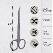 5-Pcs Set, Iris Lab Scissors, 4.5 inch, Curved