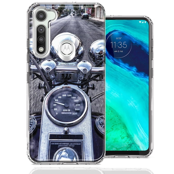 MUNDAZE For Motorola Moto G Fast Motorcycle Chopper Design Double Layer Phone Case Cover