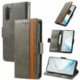 thumbnail image 1 of Case for Samsung Galaxy Note 10 Cover Leather Wallet Folio Case Book Design Flip Magnetic Closure - Grey, 1 of 5