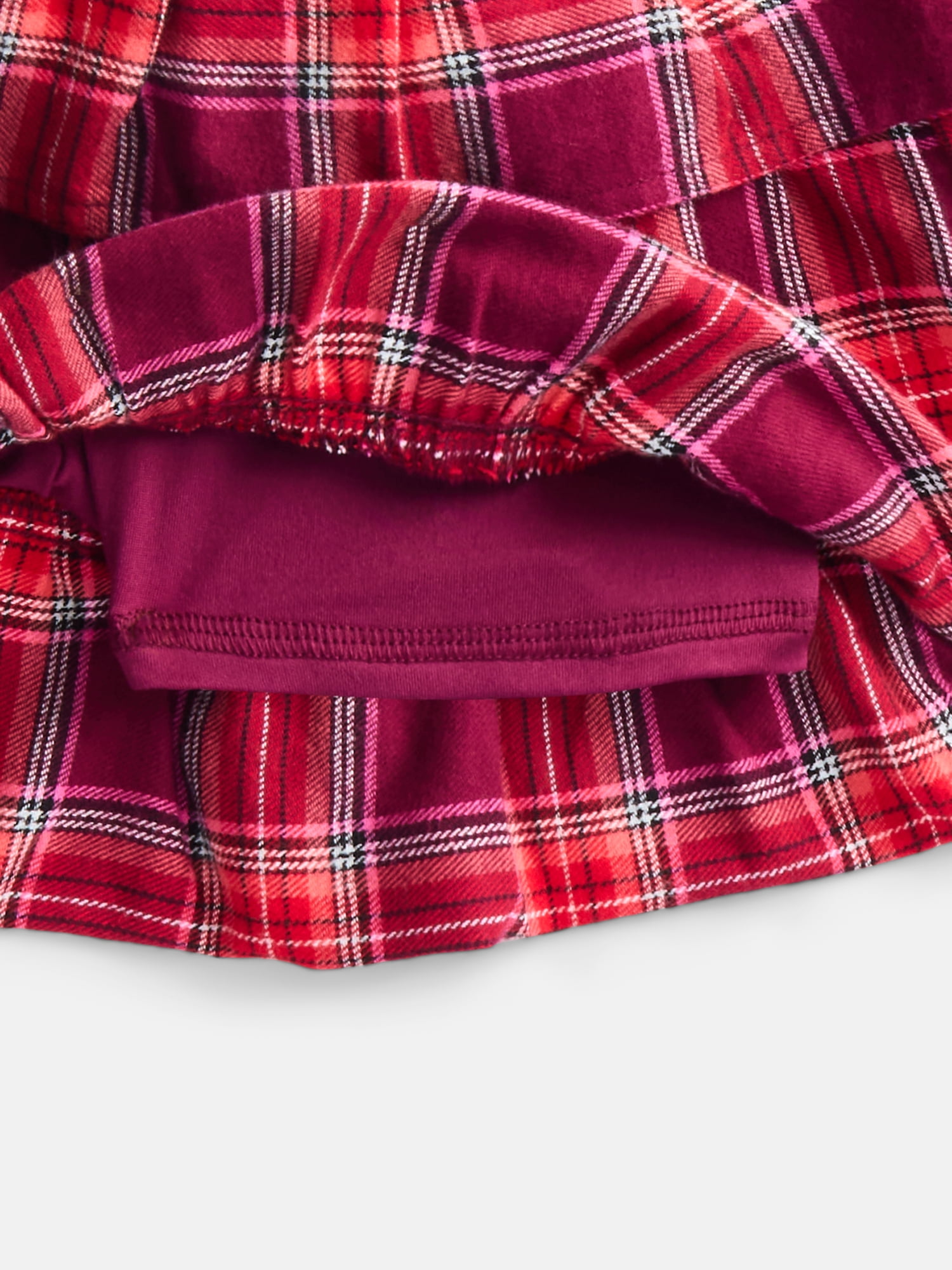 Wonder Nation Girls Flannel Tiered Cotton Skirt, Sizes 4-18 & Plus