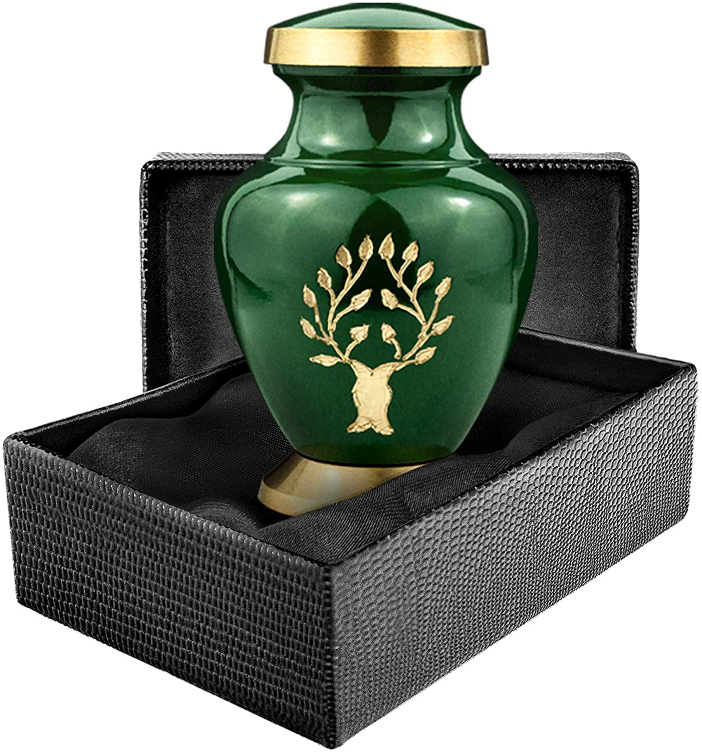 Beautiful Green Band Keepsake Cremation Urn for Human Ashes Brand 
