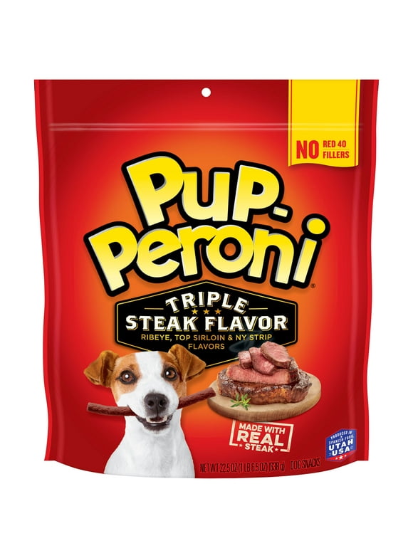 Pup-Peroni Triple Steak Flavor Dog Treats, 22.5oz Bag