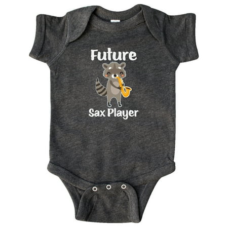 

Inktastic Future Saxophone Player Kids Raccoon Gift Baby Boy or Baby Girl Bodysuit