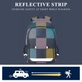 thumbnail image 5 of FORMRS Unisex School Backpack 17" Student Travel Bag with Laptop Compartment, Pink Checkered Pattern, 5 of 7