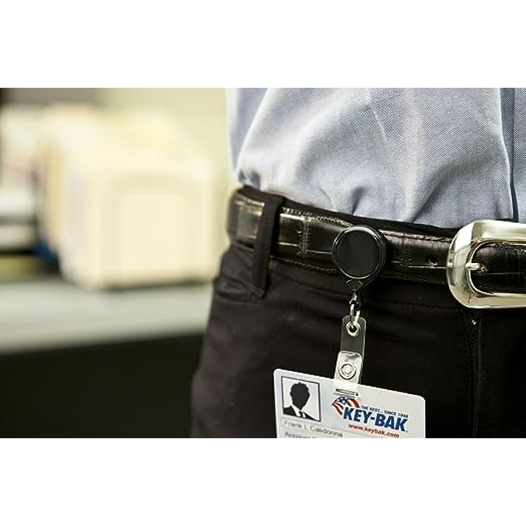 MINI-BAK Retractable Badge Holder Blue / Belt Clip