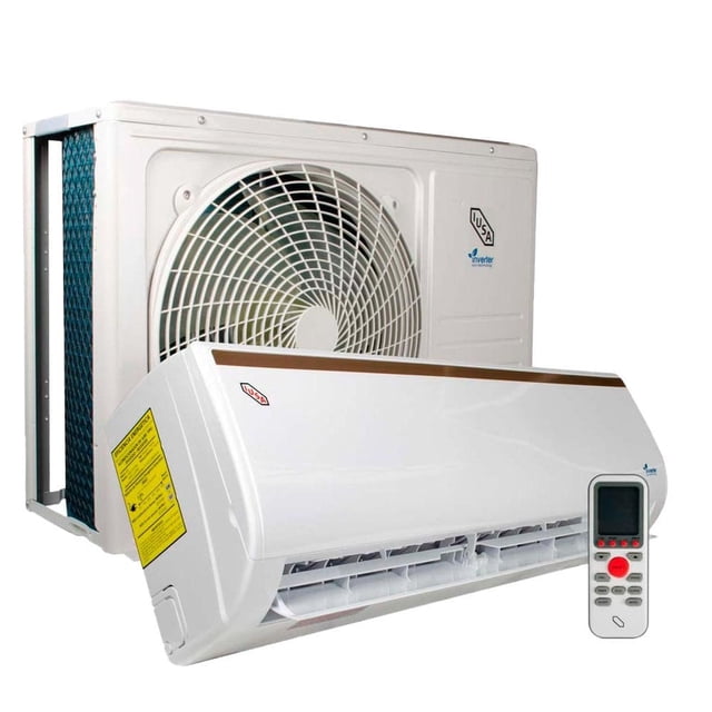 Aire Acondicionado, 1Ton 220V frío, Inverter, Ahorro de Energía blanco