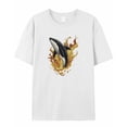 thumbnail image 7 of Killer Whale Men's T Shirts Fire T-Shirt for Men Cartoon Crew Neck Tees Cotton Tops, White, M, 7 of 7