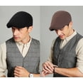 thumbnail image 2 of 2 Pcs Mens Womens Newsboy Flat Cap Beret Hat Ivy Irish Gatsby Driving Cabbie Hat, 2 of 7