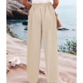 thumbnail image 6 of Women'S Pants Casual Button Up High Waisted Wide Leg Trousers Color S, 6 of 7