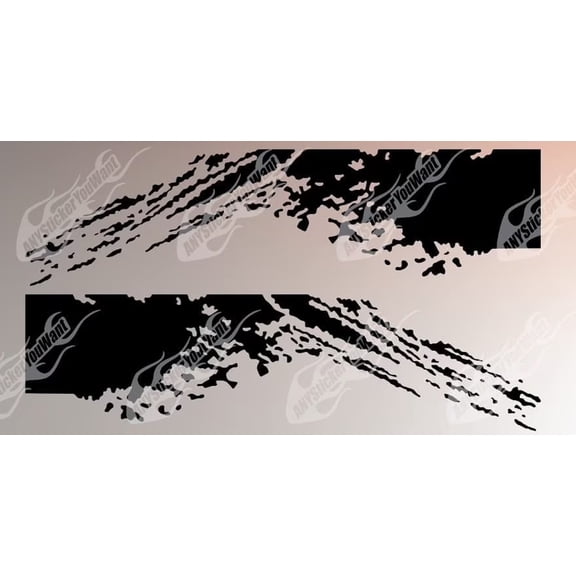 AnyStickerYouWant - Mud Splash Vinyl Side Graphic Decal Fits on and Compatible with Dodge Ram 2010-2020 - 2 Sides