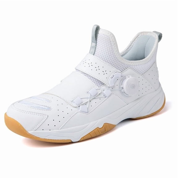 BINQER Unisex Tennis Badminton Table Training Shoes with Rotating Buckle for Sports Competitions Sneakers