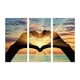 thumbnail image 1 of Corazón pintura al óleo manos lienzo póster HD impresión sol cuadro de pared sin marco sala de estar dibujo al óleo 3 paneles Scienceny JJ13376-01, 1 of 6