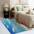 thumbnail image 3 of Beach Theme Rugs for Living Room - 4x5 Rug - Beach Theme Rug - Seashell Starfish Area Rug - Coastal Rugs - Beach Themed Carpet S-&267, 3 of 7
