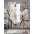 thumbnail image 2 of Modern Flower Sheer Curtains 84 Inch Length 2 Panels Set, Abstract Minimalist Botanical Floral Voile Window Treatment Rod Pocket Curtains Sheers Drapes for Bedroom/Living Room/Kitchen 52"x84"x2, 2 of 7