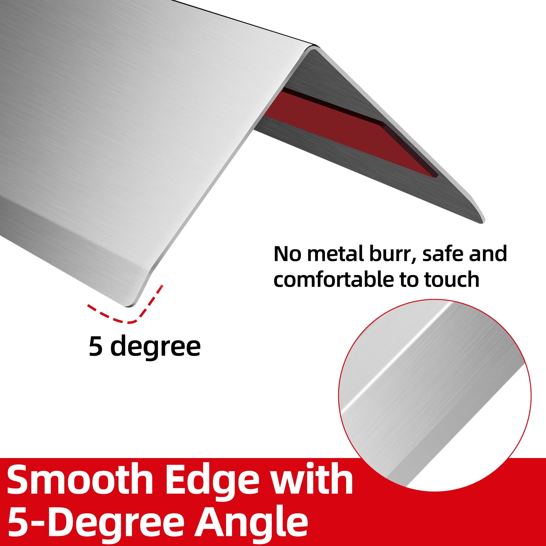 Cxforste 10-Pack Stainless Steel Wall Corner Guards, 2" x 2" x 48" Inch Silver Metal Corner Protectors