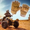 thumbnail image 4 of Guantes De Moto Tctiles De Medio Dedo, Antideslizantes, Para Uso En Exteriores, 100 Cuero, Tejido Transpirable, Para Hombre Mujer, Estilo De Carreras, Para Motocross Ciclismo, Proteccin, Ukhbmc, 4 of 9