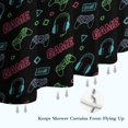 thumbnail image 6 of Neon Controllers Games Icons Black Pattern Shower Curtain 72"x72" ,Bathroom Decorative Shower Curtains Set with 12 Hooks,Modern Waterproof Washable Shower Curtain, 6 of 6