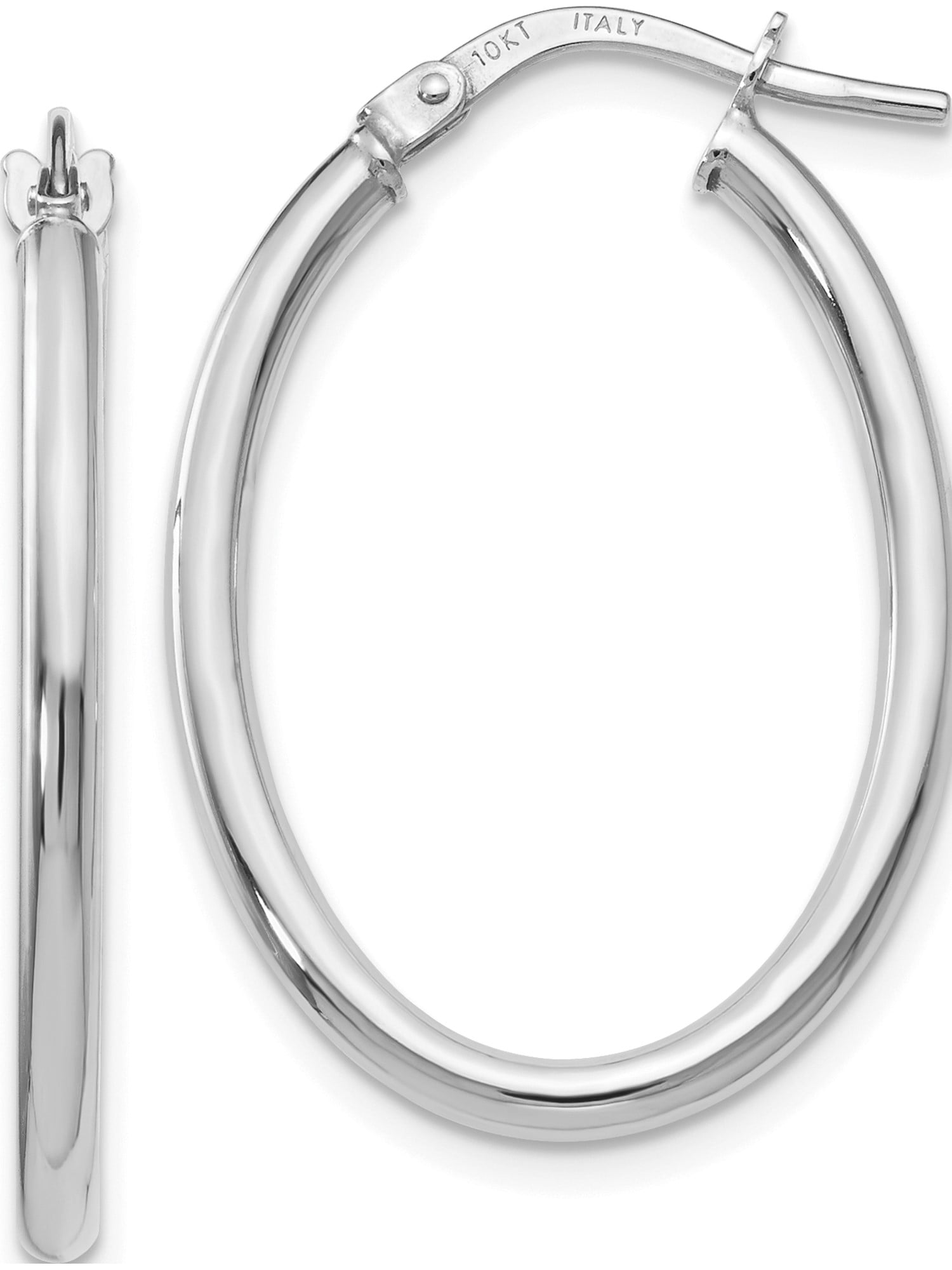 Jewelry by Sweet Pea Designer 10K White Gold Leslie's Polished Oval