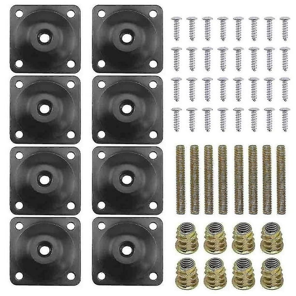 Placas de Montaje de Patas LIUXGMXG para Muebles 8 Piezas
