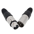 thumbnail image 4 of 10pcs 3 Pin Xlr Solder Type Connector 5 Male + 5 Female Plug Cable Connector Microphone Audio Socke, 4 of 5