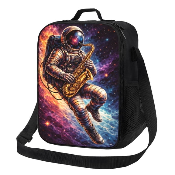 Astronaut Lunch Bag Insulated Thermal Lunch Box with Shoulder Strap & Handle for Women and Men
