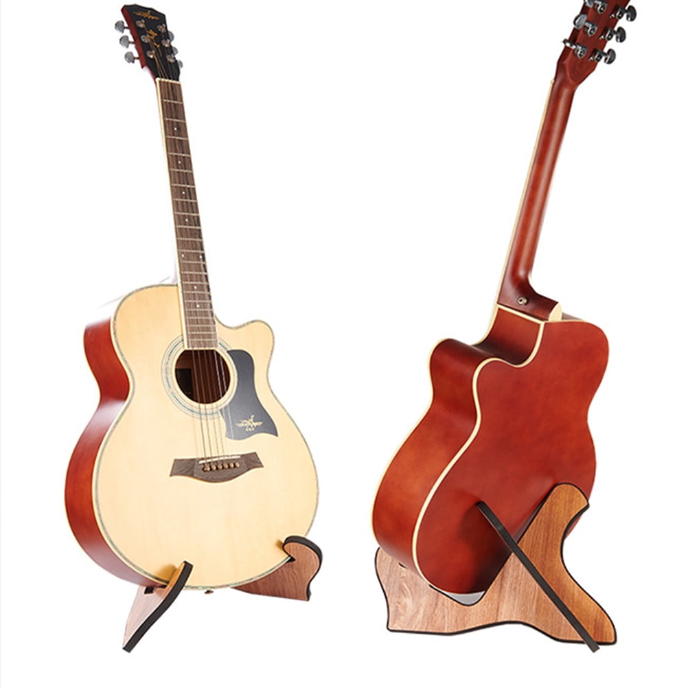 Raindrops Acoustic Guitar Floor Stand with Integrated Ukulele Holder for Secure and Easy Instrument Storage and Display