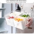 thumbnail image 4 of Fridge Organizer with Lids,4 Compartment Airtight Veggie Fruit Storage Containers for Fridge with Handle,Stackable Organizer,Fresh Produce Saver for Food and Storage for Fruit,Veggie, 4 of 7