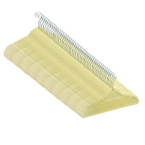 Closet Accessories Velvet Hangers 50 Pack Sturdy Heavy Duty Hangers Including tie bar, Notches, Round Shoulder, Ivory