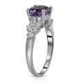thumbnail image 2 of Galaxy Gold Size 11.0  14K Solid White Gold Ring with Natural Diamonds & Round Shape Natural Purple Amethyst  Grade AAA, 2 of 5