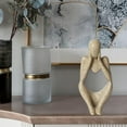 thumbnail image 4 of Estatua de pensador nórdico, colección abstracta, figura para estantería, sala de estar Ambas manos, 4 of 9