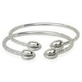 thumbnail image 2 of Better Jewelry Cocoa Pods Ends .925 Sterling Silver West Indian Bangles, 1 pair, 2 of 4