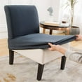 thumbnail image 3 of Topchances Armless Accent Chair Covers Water-Repellent Knitted Stretch Slipper Chair Couch Slipcovers Removable Washable Furniture Protector Covers for Living Room Home Hotel, 3 of 9