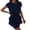Blue, variant on RYKJLWY Summer Dresses for Women 2024 Women's Loose Peplum Short Sleeved Double Layer Dress Casual Dresses White Dresses (Khaki,M)